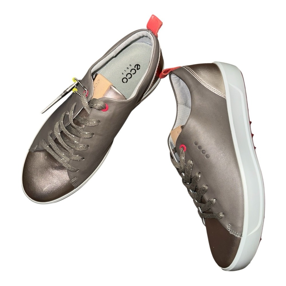 ECCO Golf Soft Spikeless Leather Golf Shoes Brown Size 40 Extra Width NWT